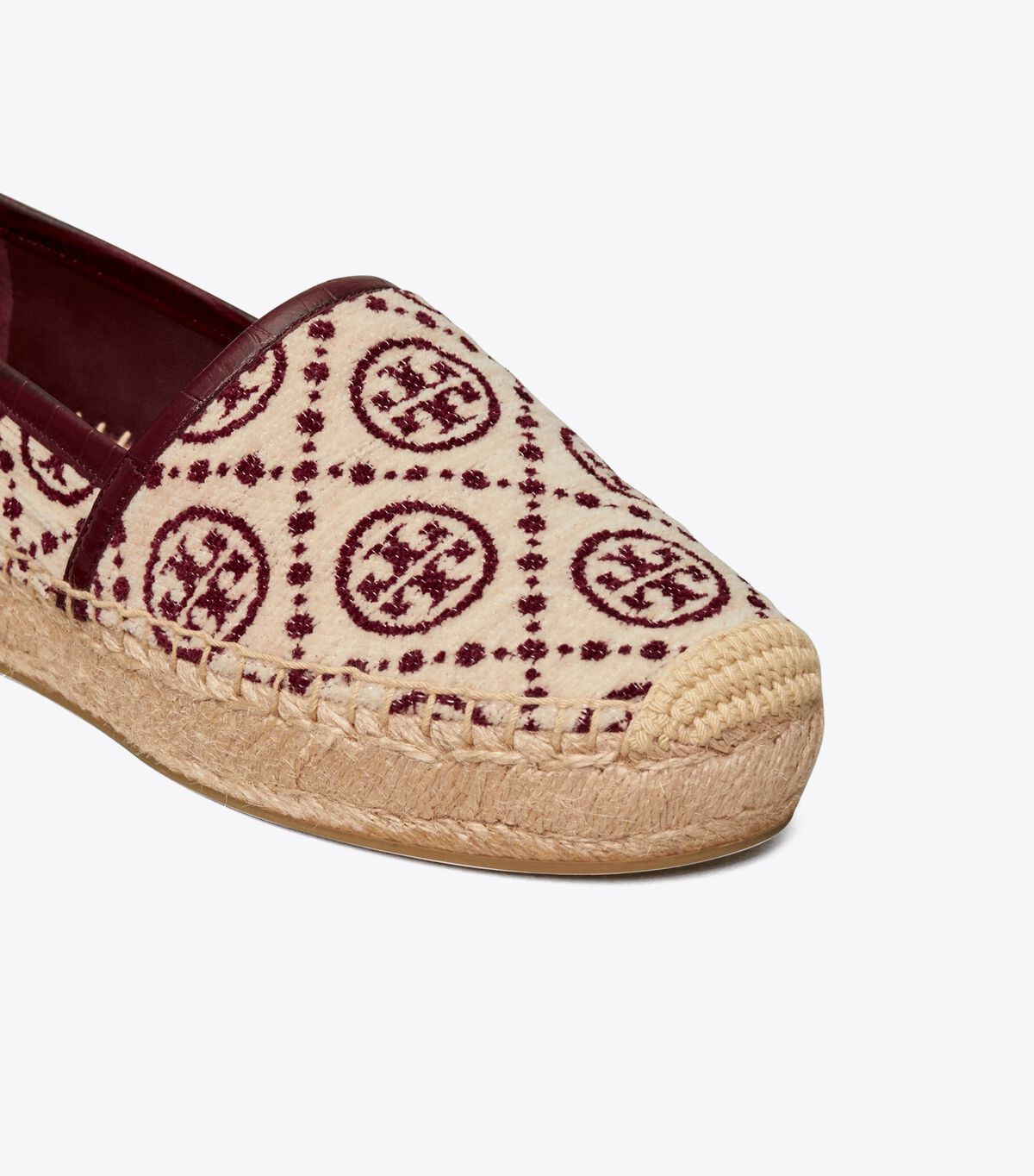 tory burch t monogram flatform espadrille