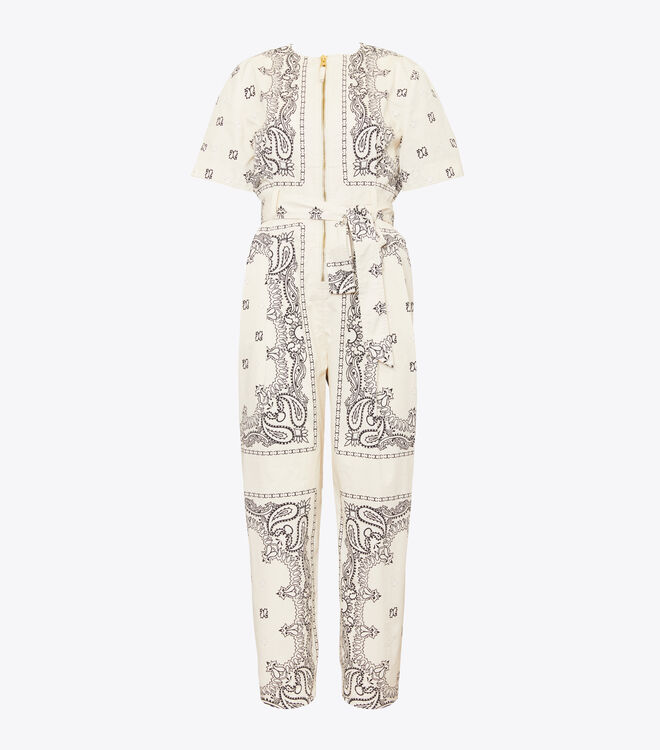 Printed Poplin Jumpsuit