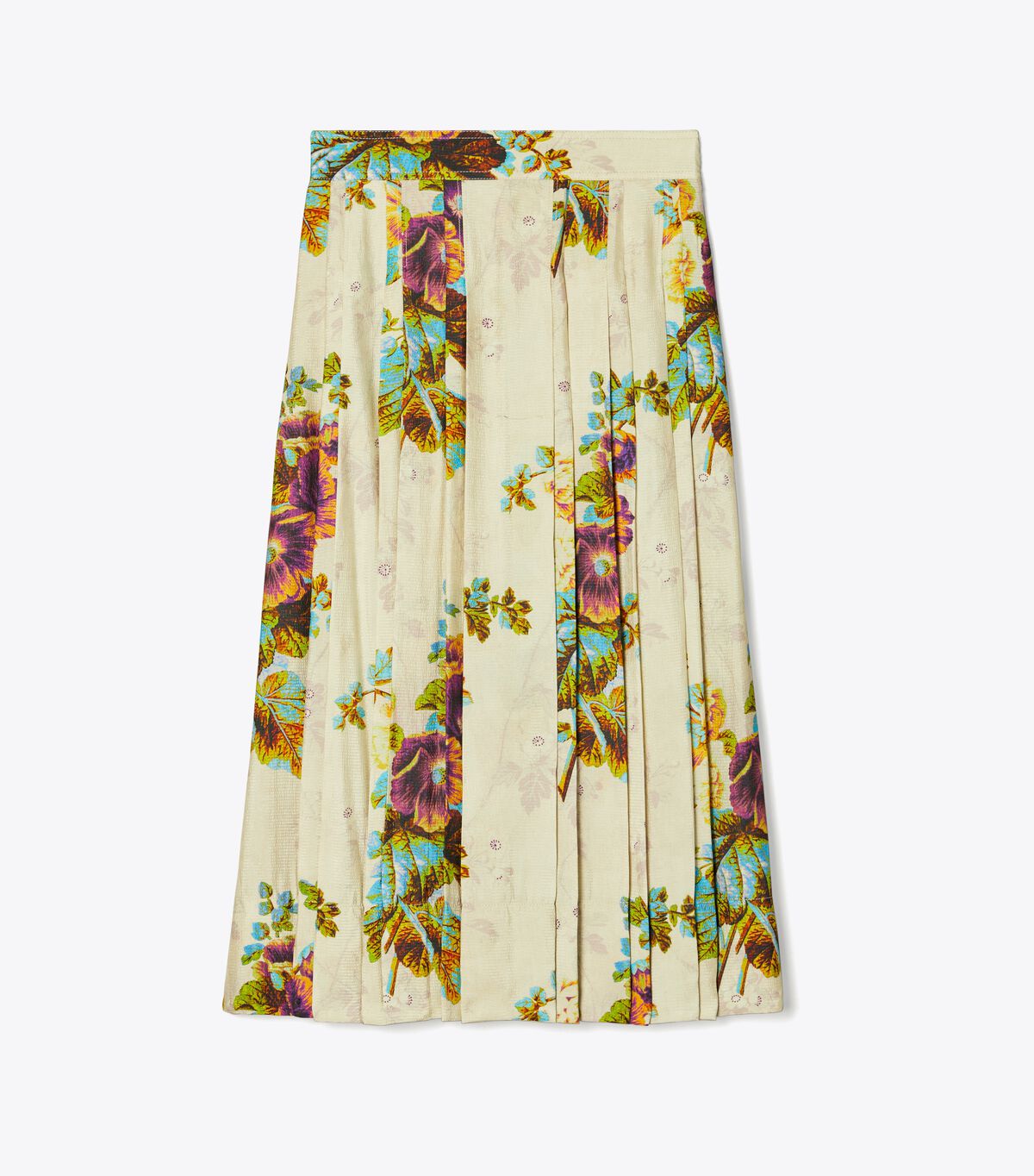 Printed Pleated Viscose Skirt