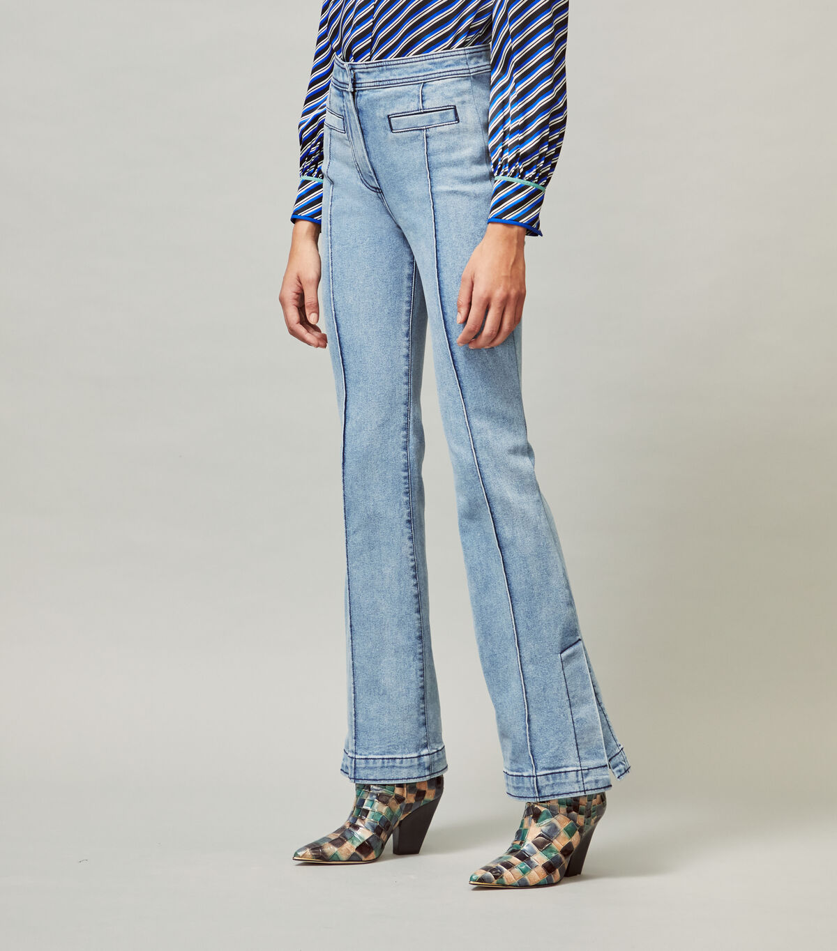 tory burch straight leg jean