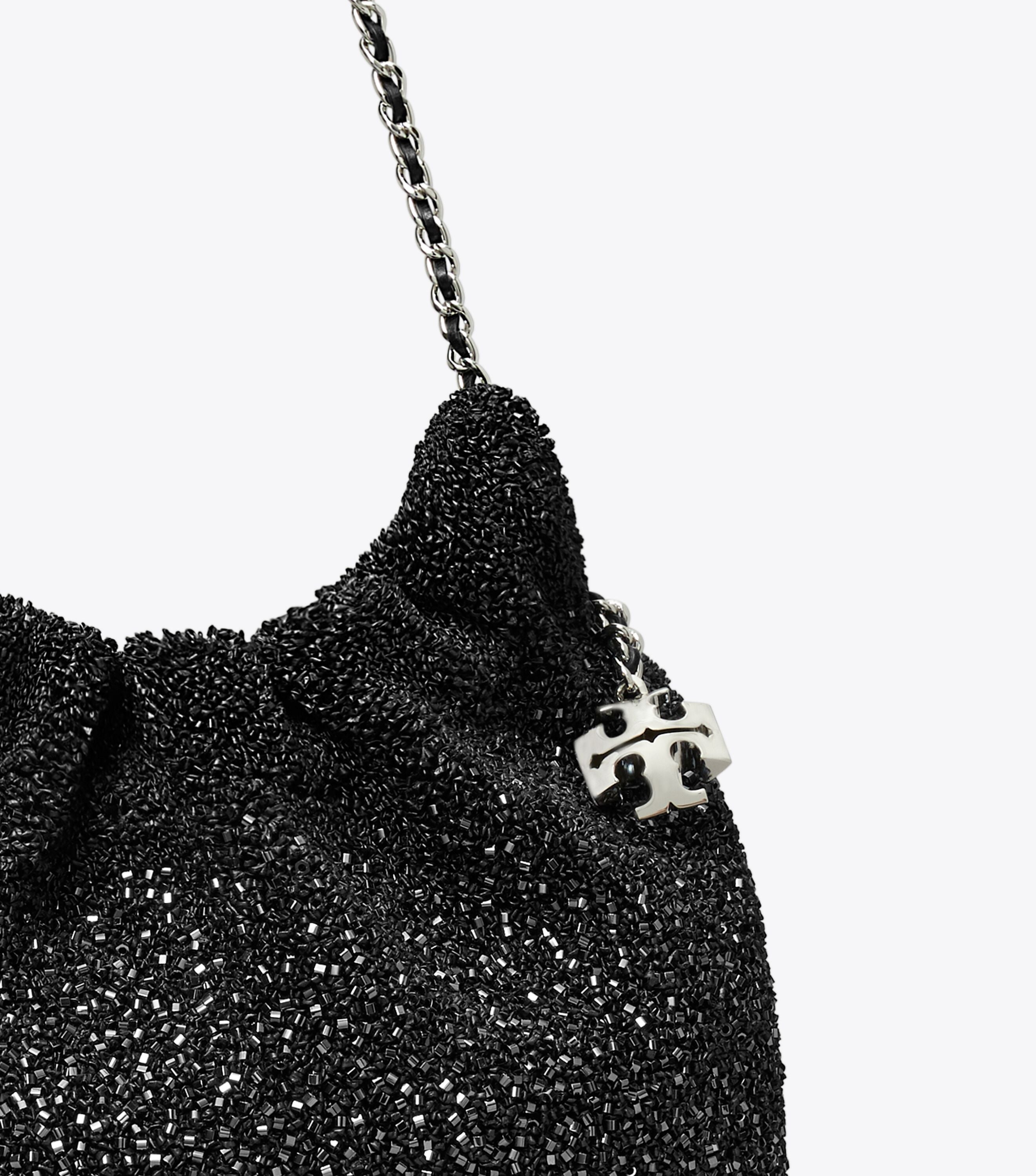 TB x BonBon Mini Fleming Embellished Hobo Bag, Sugared Licorice