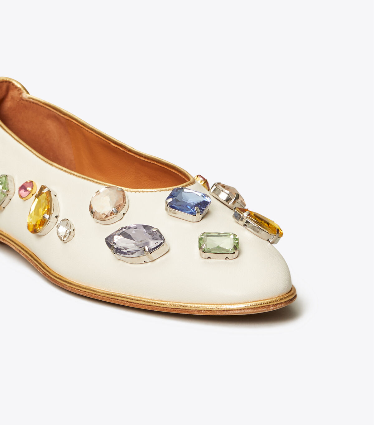 tory burch crystal buckle flat
