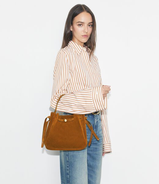 tory burch romy suede bucket bag