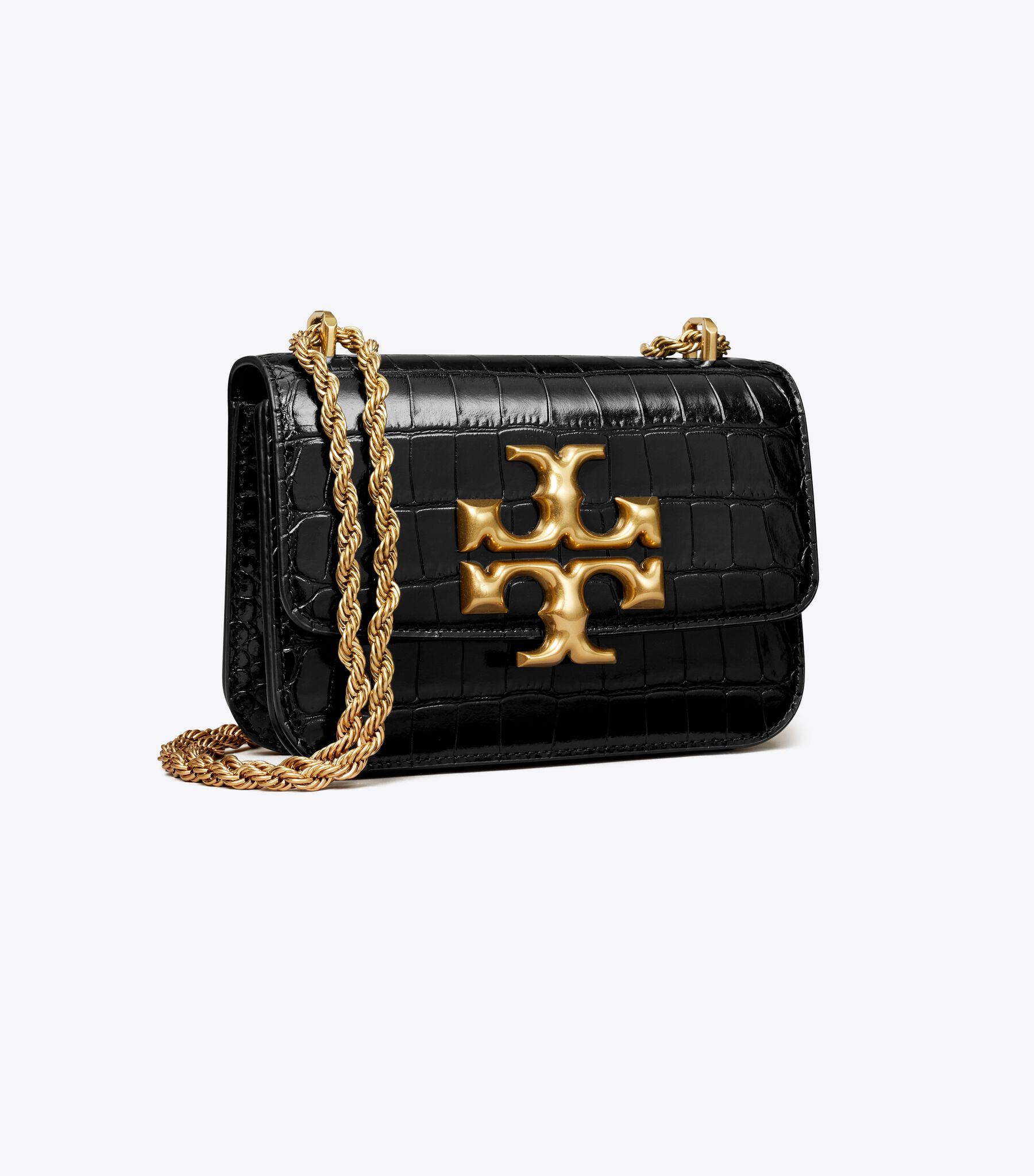 Eleanor Small Bag, Black / Rolled Gold | Tory Burch KW