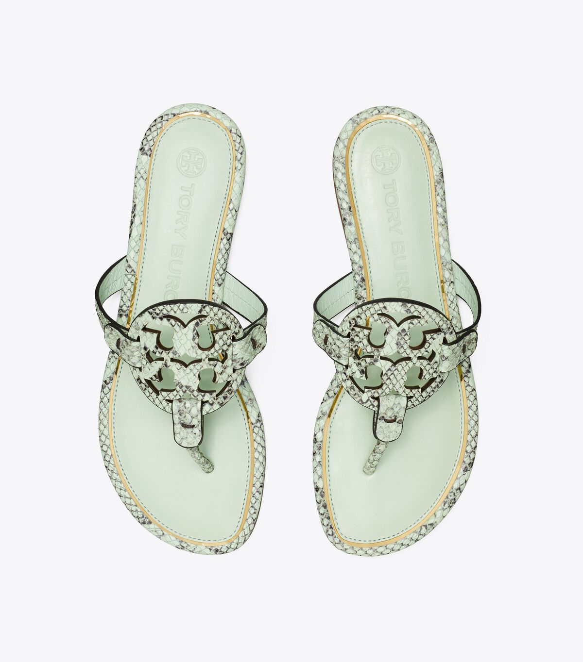 tory burch miller sandal embossed leather