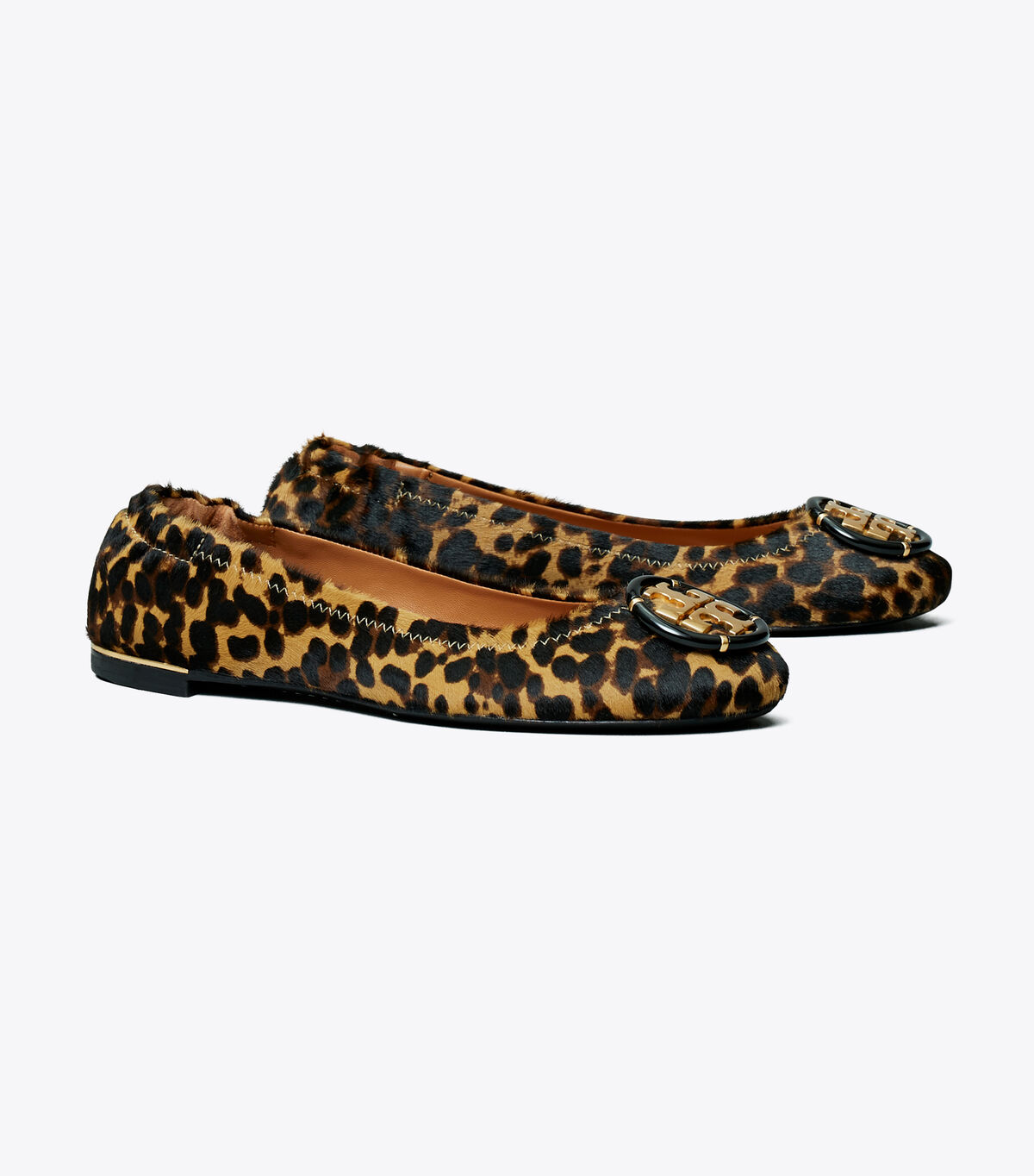 Multi-Logo Leopard Elastic Ballet