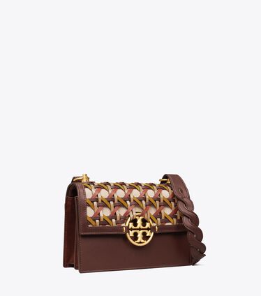 Small Miller Basketweave Flap Shoulder Bag