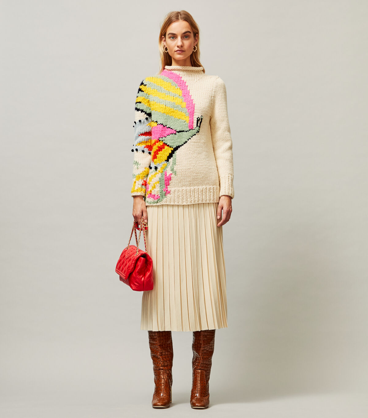 tory burch butterfly handknit turtleneck