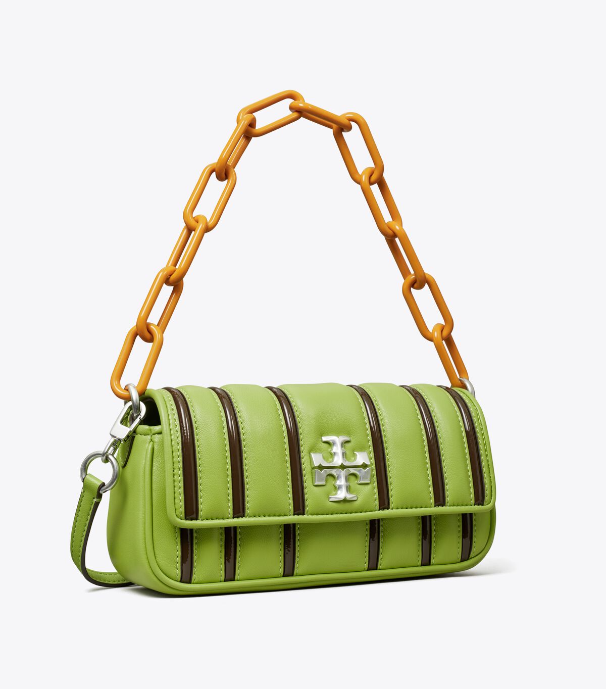 Small Kira Bombé Stripe Flap Shoulder Bag