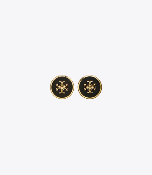 tory burch kira enamel circle stud earring