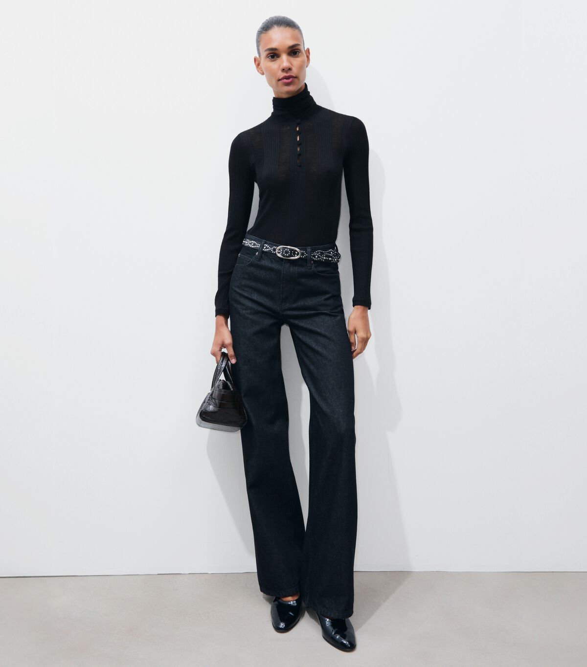 Fine Rib Front-Tie Sweater tory burch fine rib front tie sweater