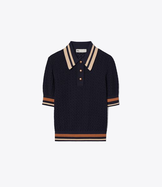 Cotton Pointelle Polo