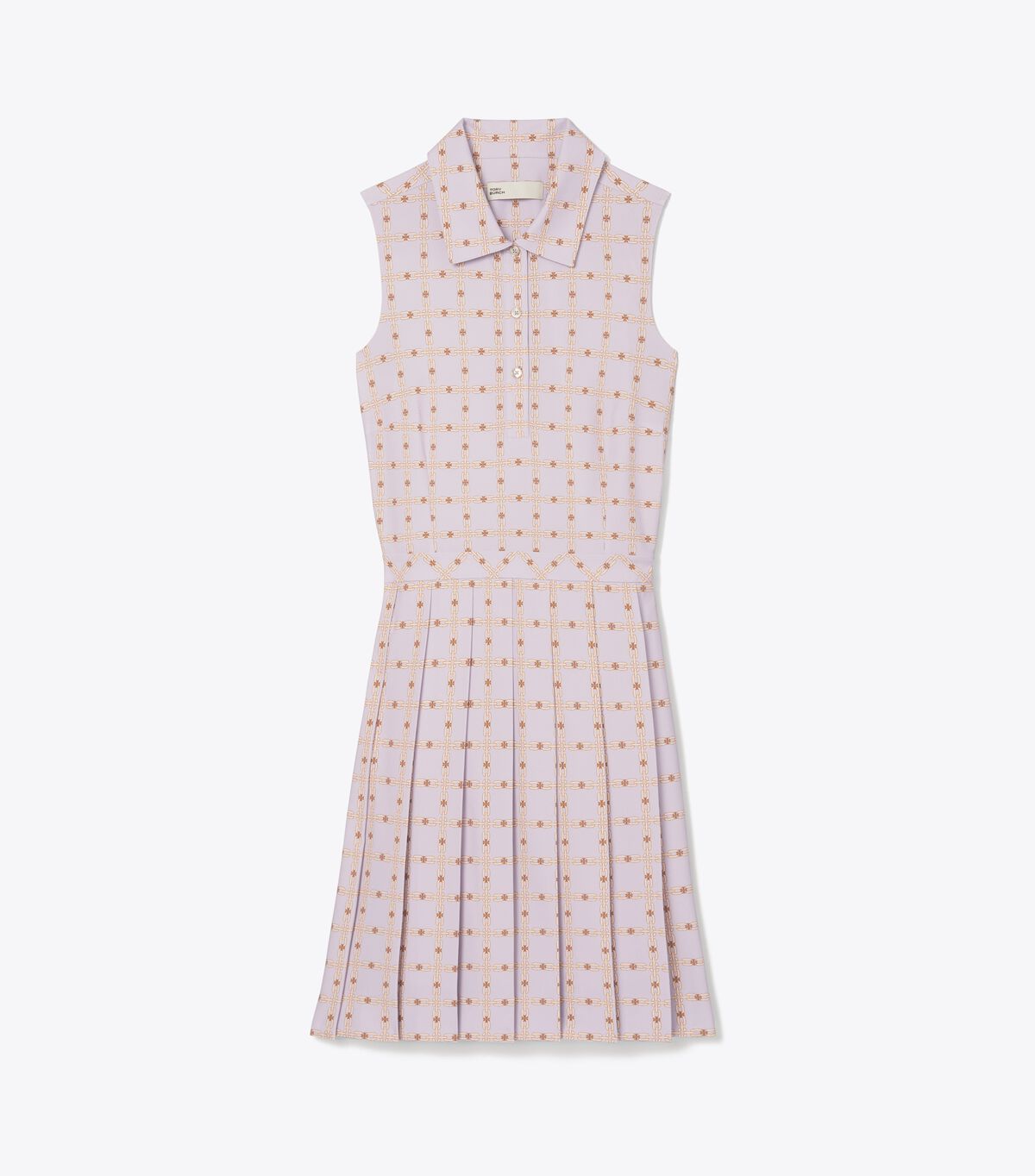 Printed Performance Pleated Dress