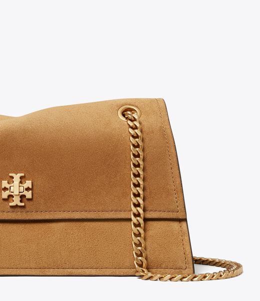 tory burch حقيبة كتف كيرا تيرنلوك من جلد الغزال