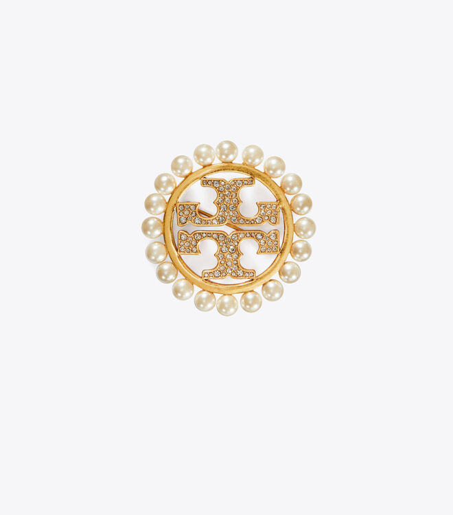 MILLER PAVE PEARL BROOCH