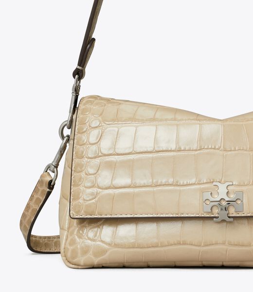 tory burch small charlie croc embossed shoulder bag