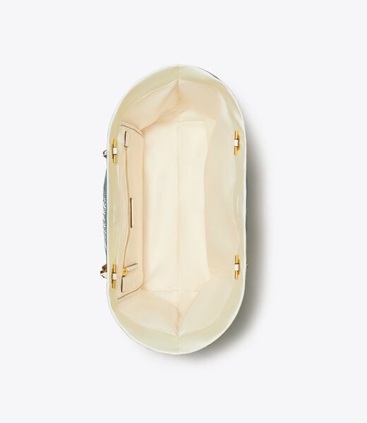 tory burch حقيبة إيلا المطبوعة بالسلسلة