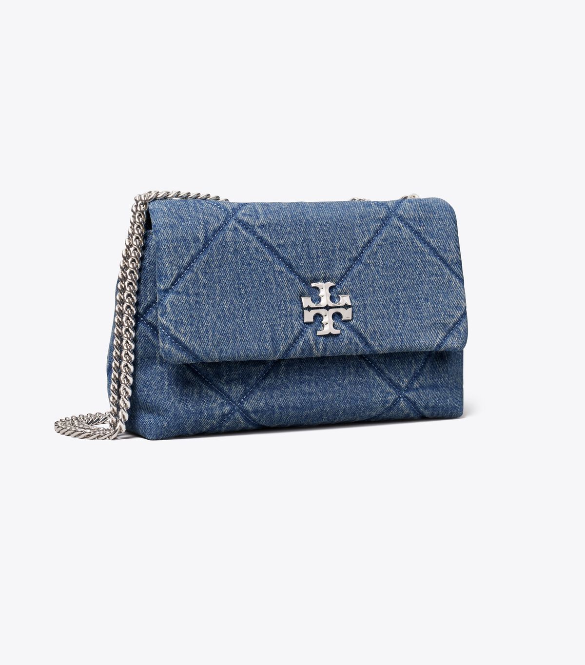 tory burch small kira diamond quilt denim shoulder bag