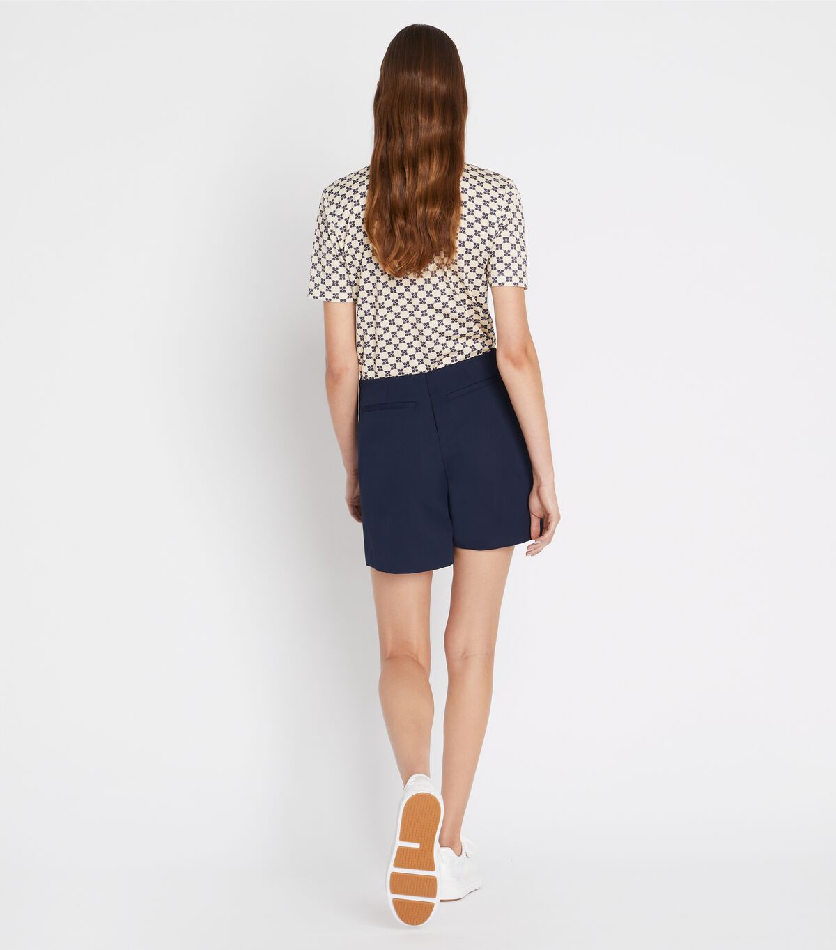 tory burch printed mercerized cotton polo