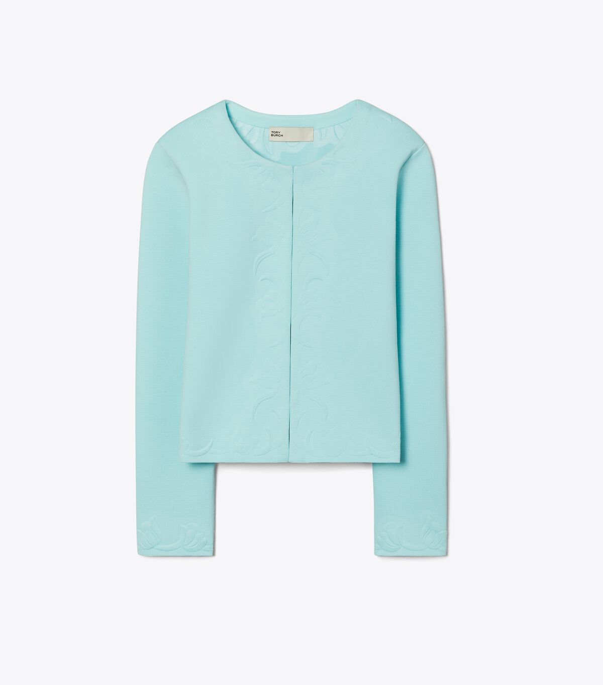 tory burch kendra embossed cardigan