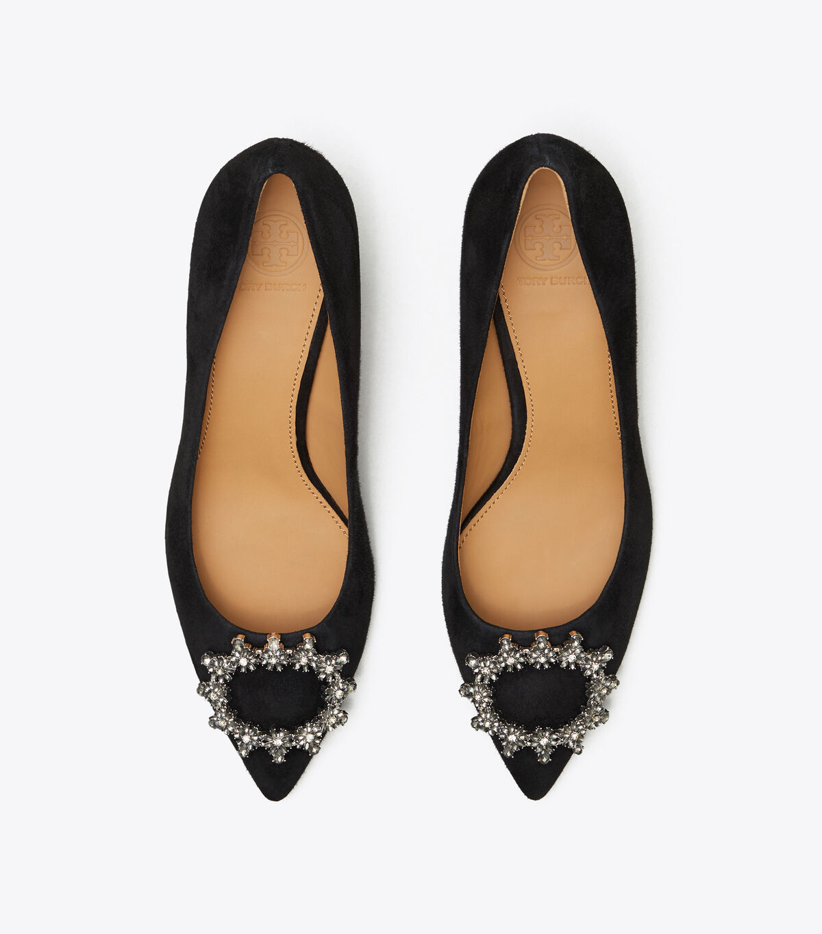 tory burch crystal buckle pump