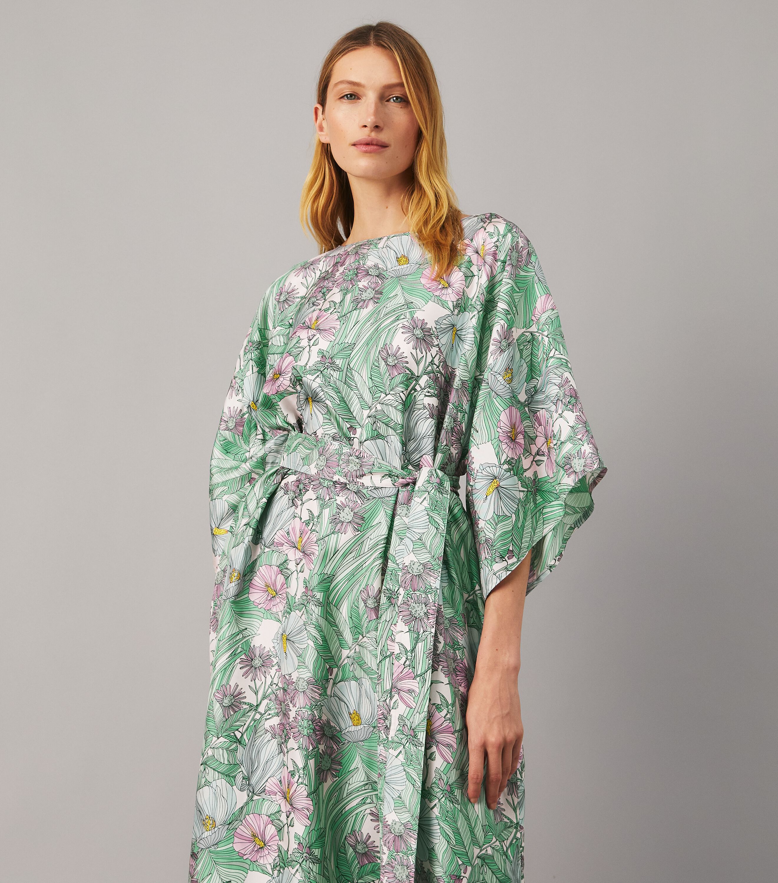 Robinson Printed Silk Dress Ready To Wear Tory Burch