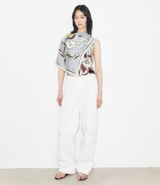 tory burch printed silk cape top