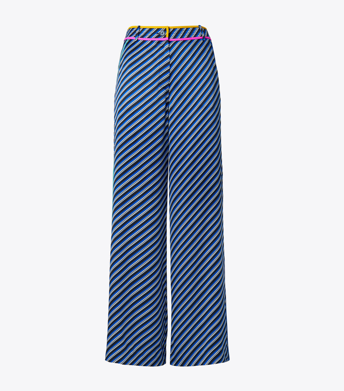 Contrast-Binding Printed Pajama Pant