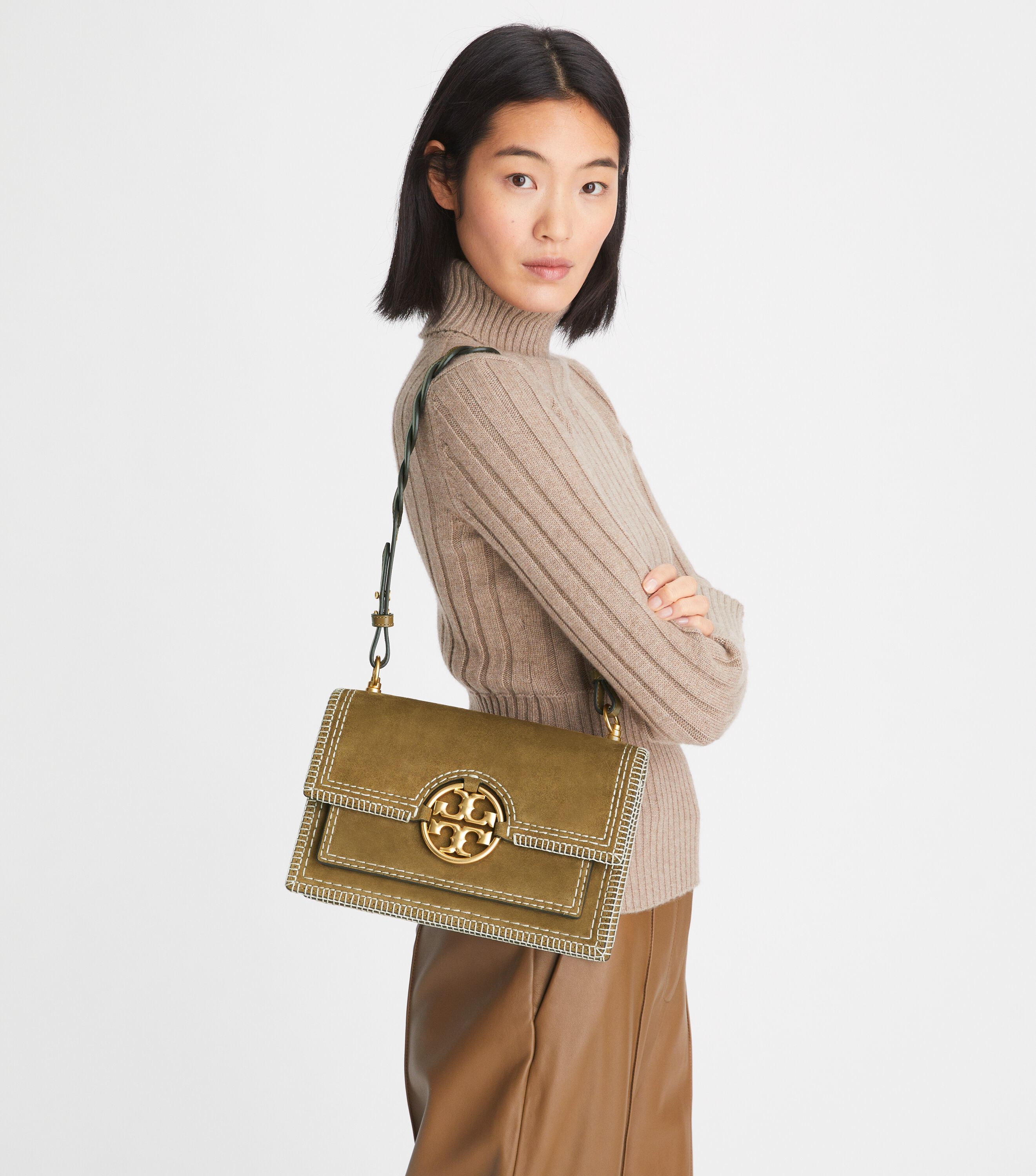 Tory burch shop farrah suede bag
