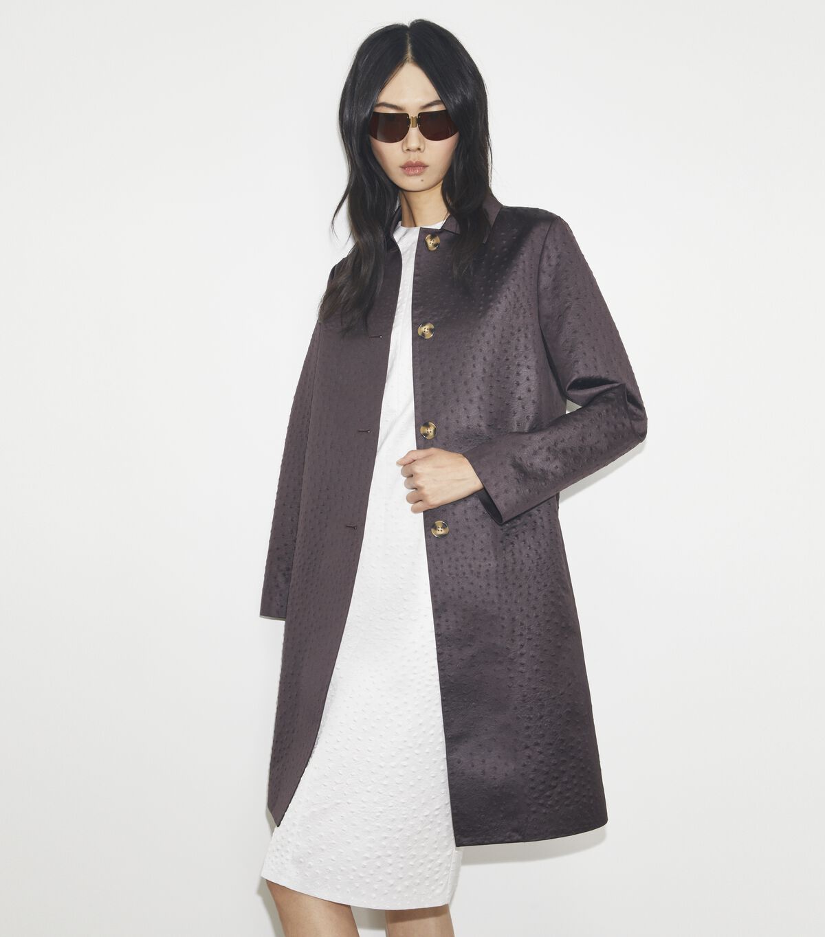 tory burch viscose car coat