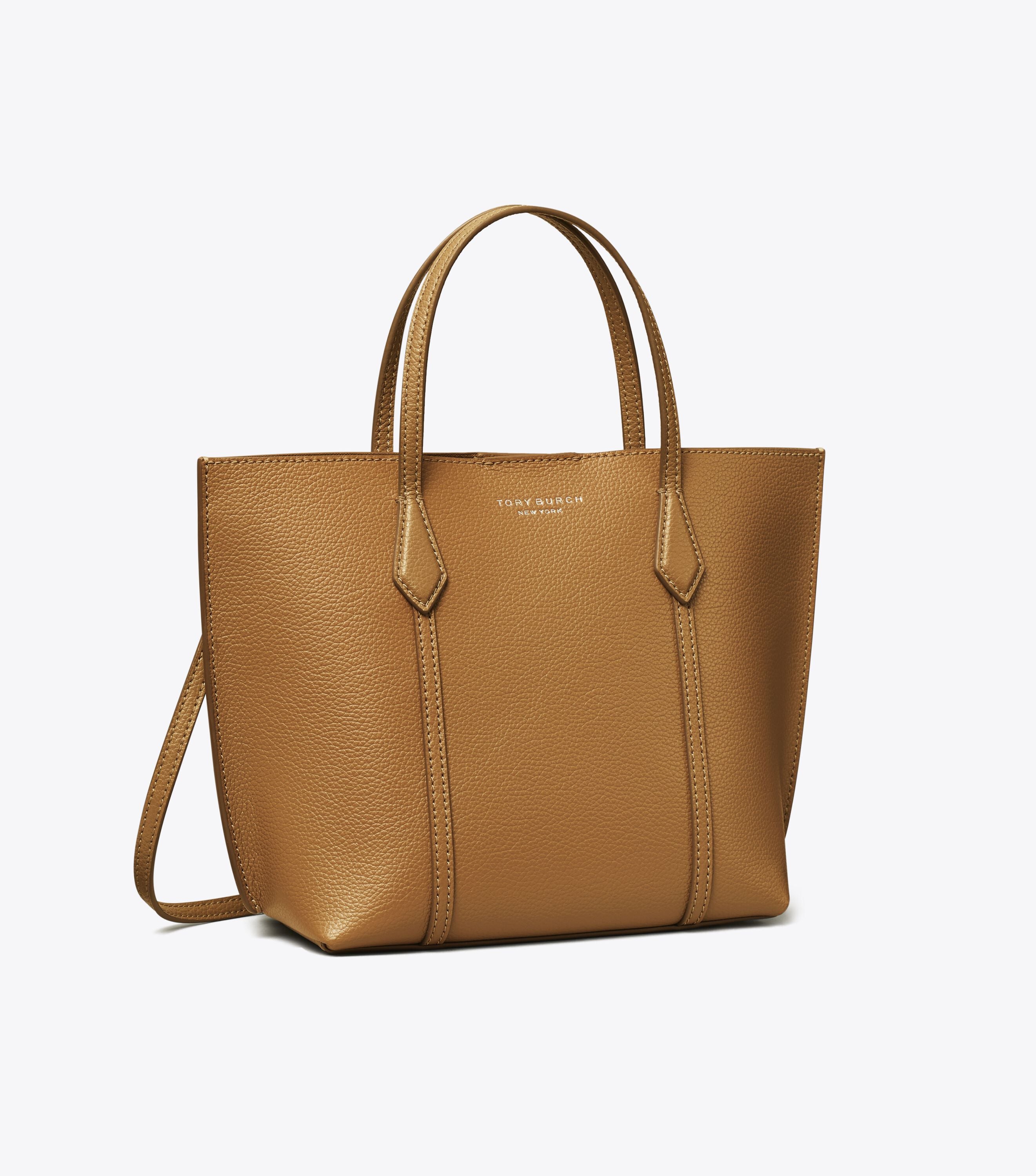 Small Perry Zip Tote, Autumn Brown | Tory Burch KW