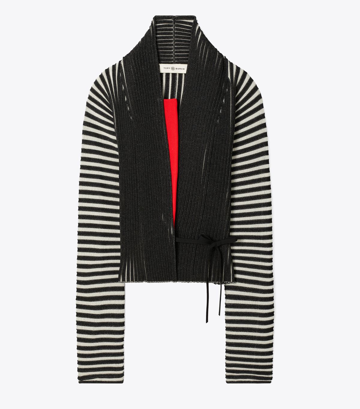 tory burch plaited rib shawl cardigan