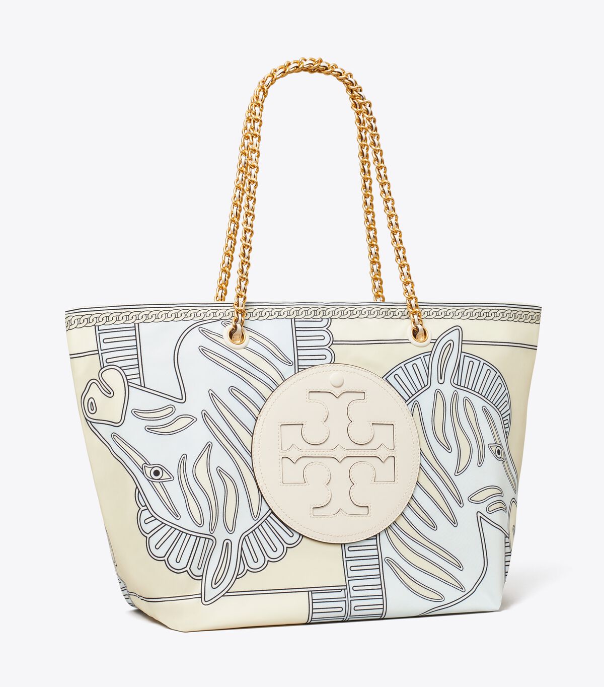 tory burch ella printed chain tote