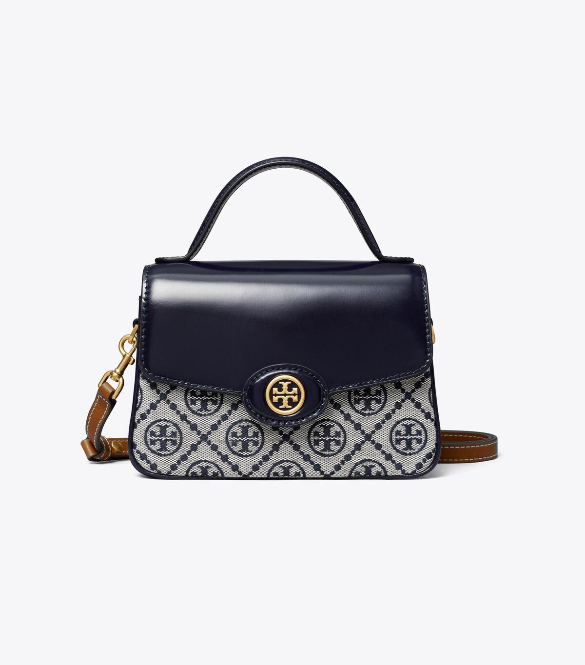 tory burch t monogram robinson small top handle bag