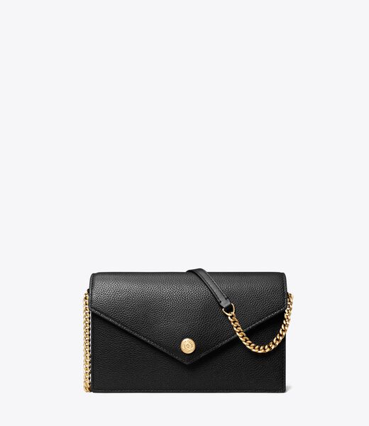 tory burch pebble envelope chain wallet