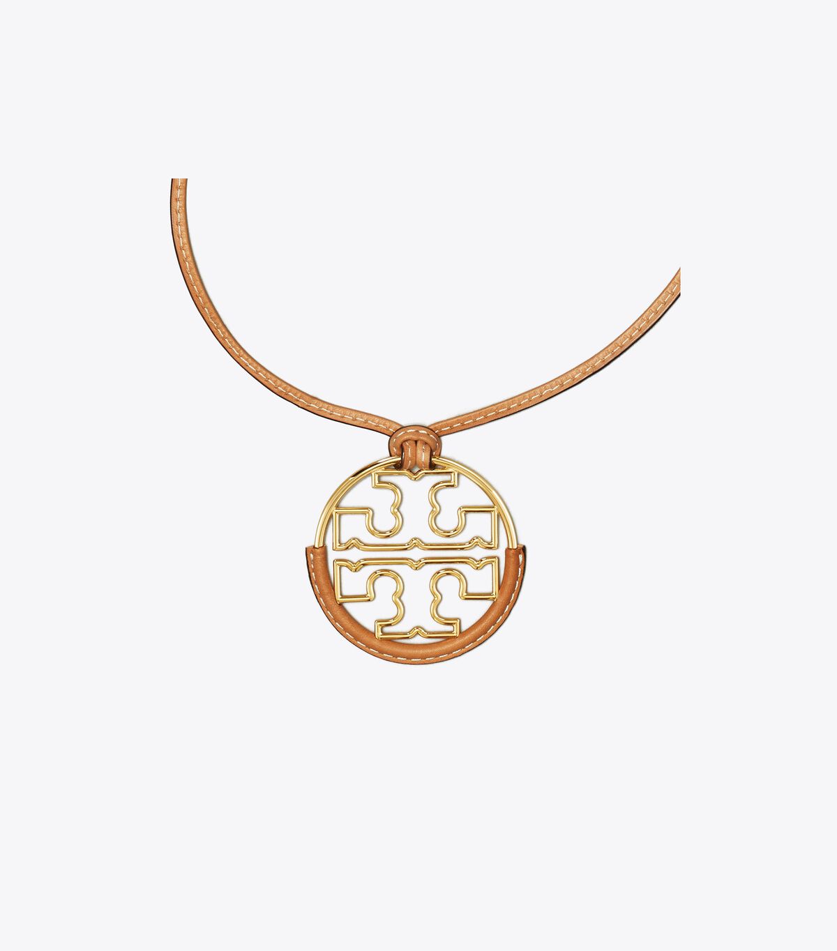 tory burch miller leather pendant necklace