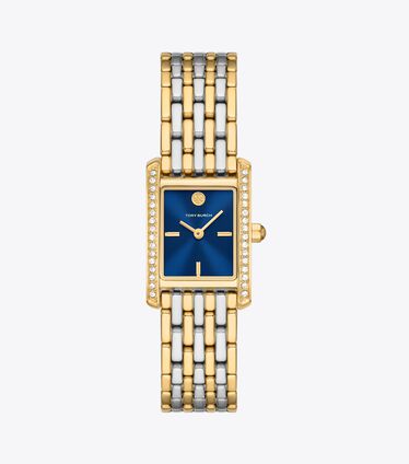Eleanor Mini Watch, Two-Tone Gold/Stainess Steel