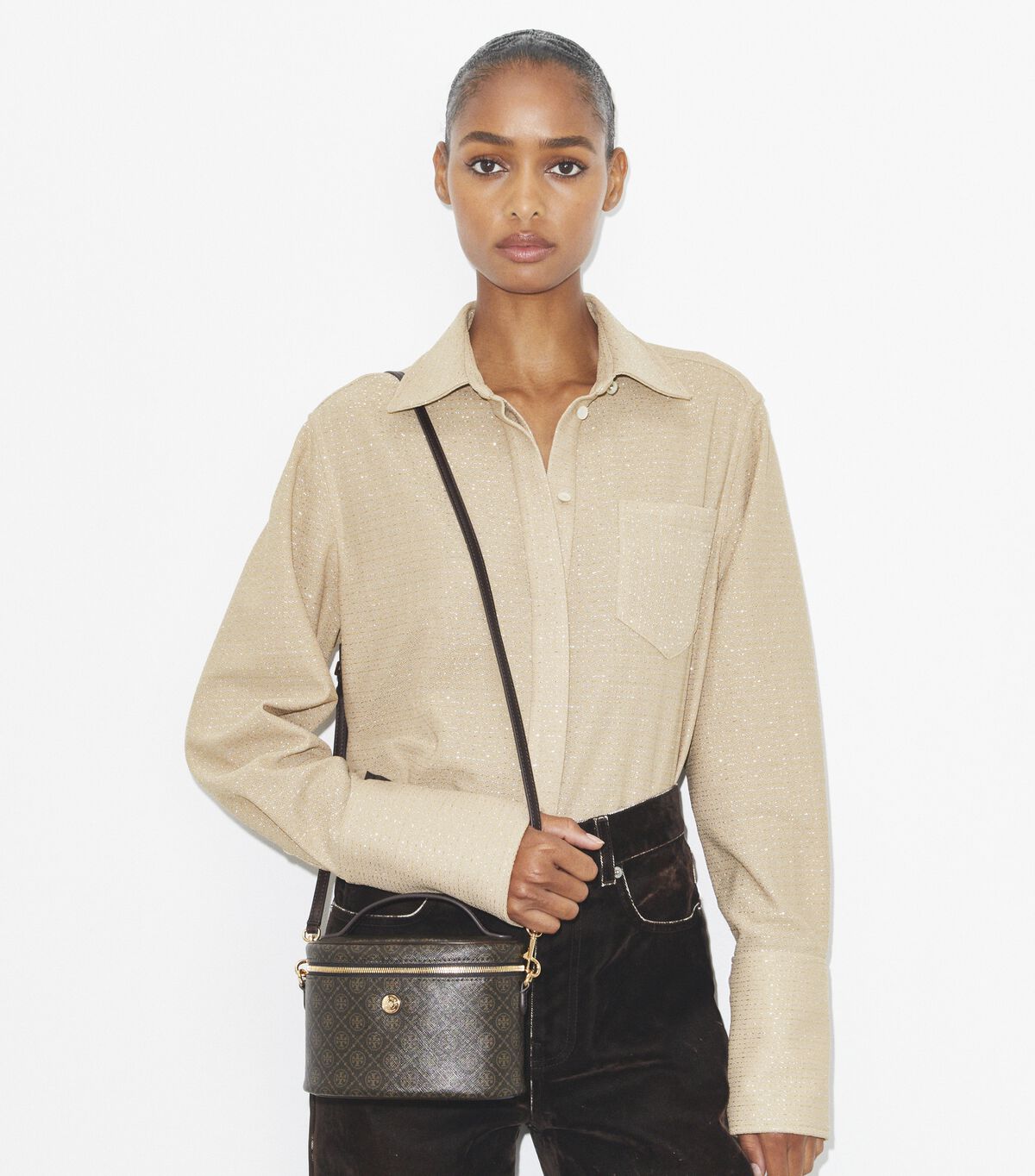 tory burch t monogram coated canvas soft vanity case