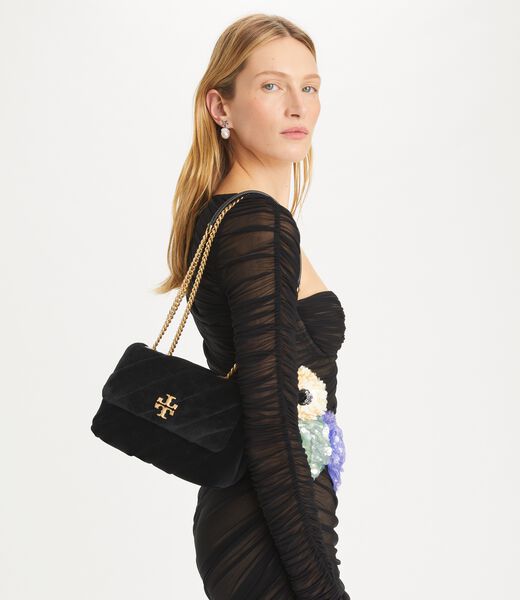 tory burch small kira draped velvet convertible shoulder bag