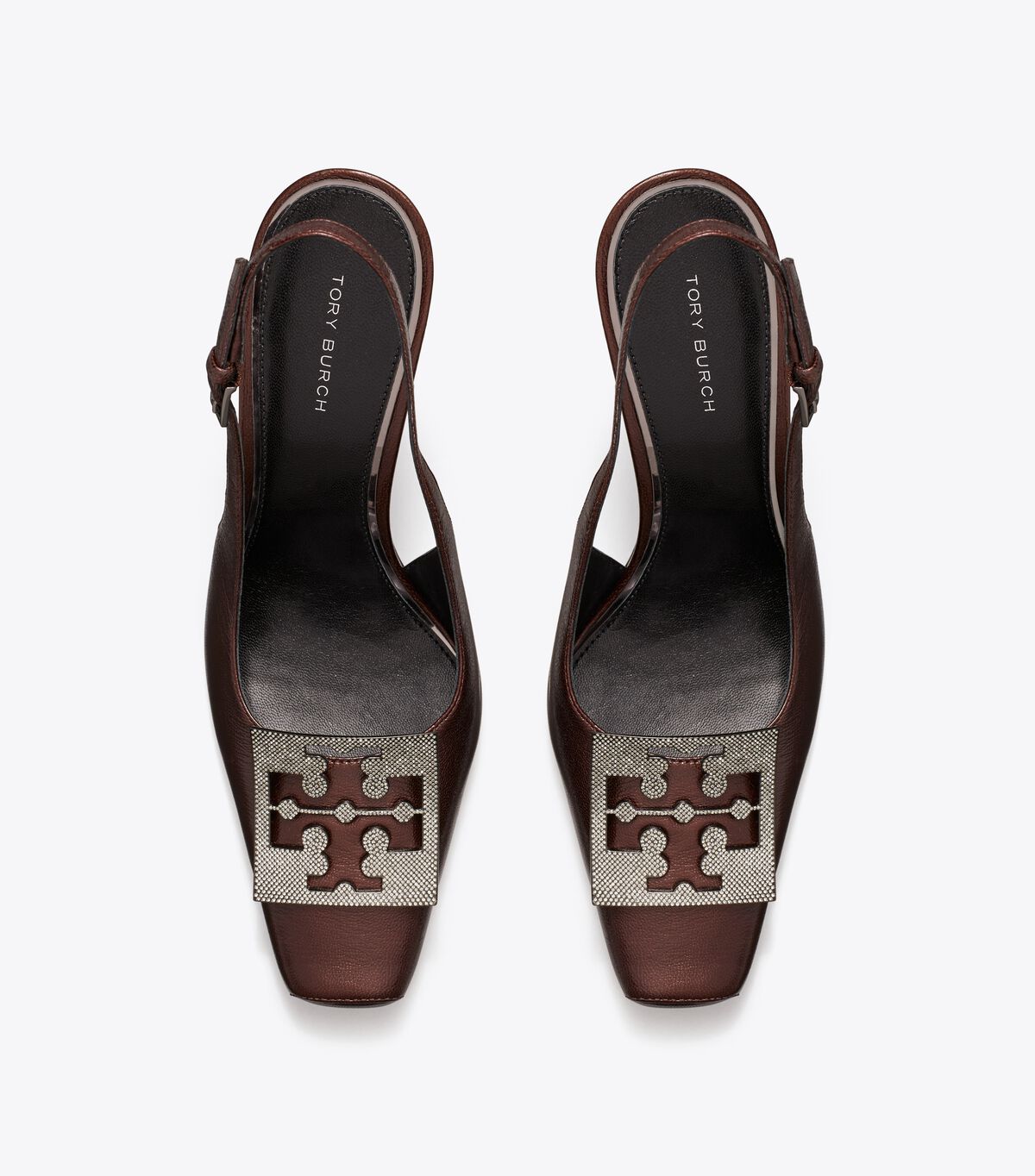 tory burch pav cut out logo heel