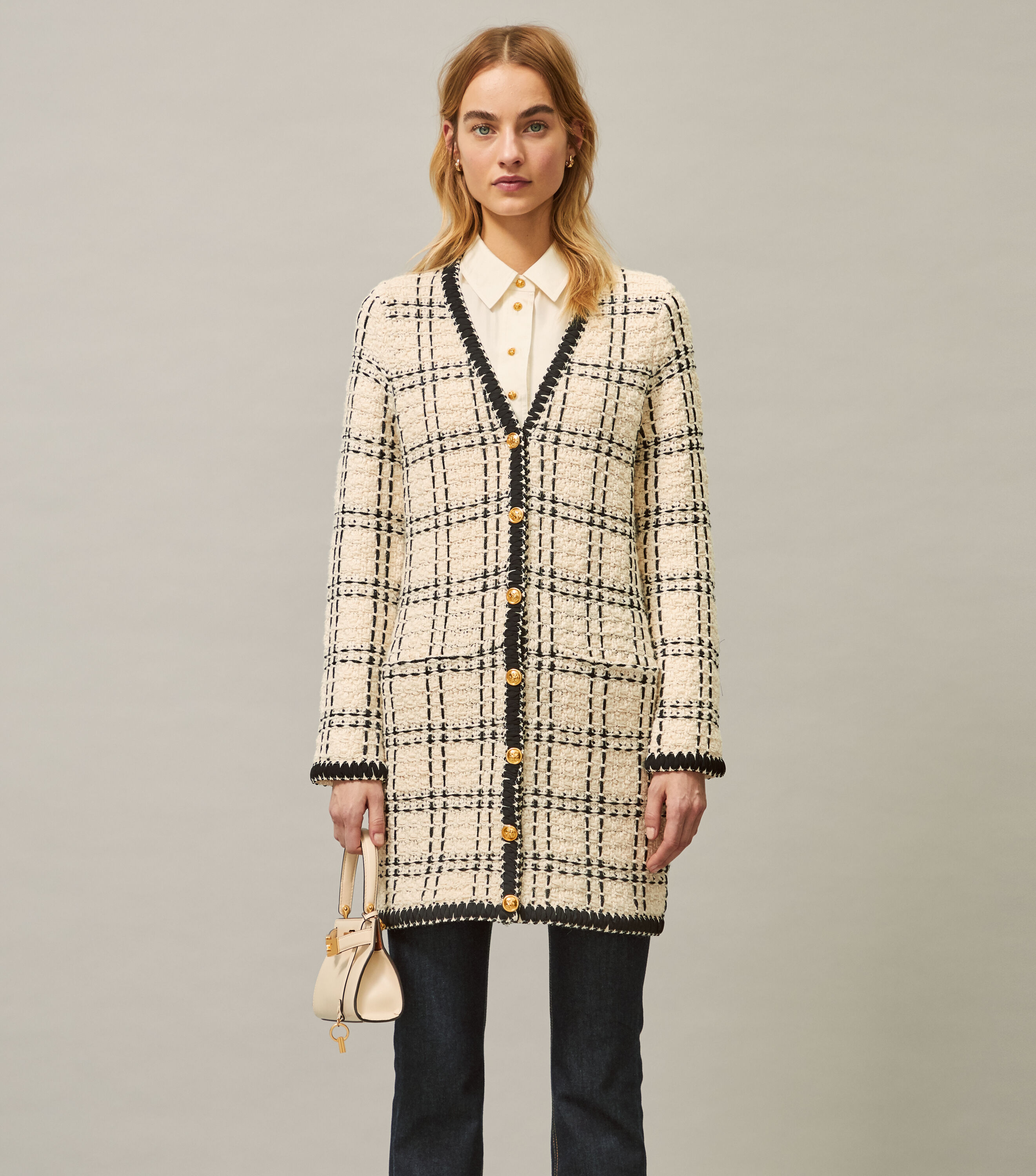 kendra tweed cardigan