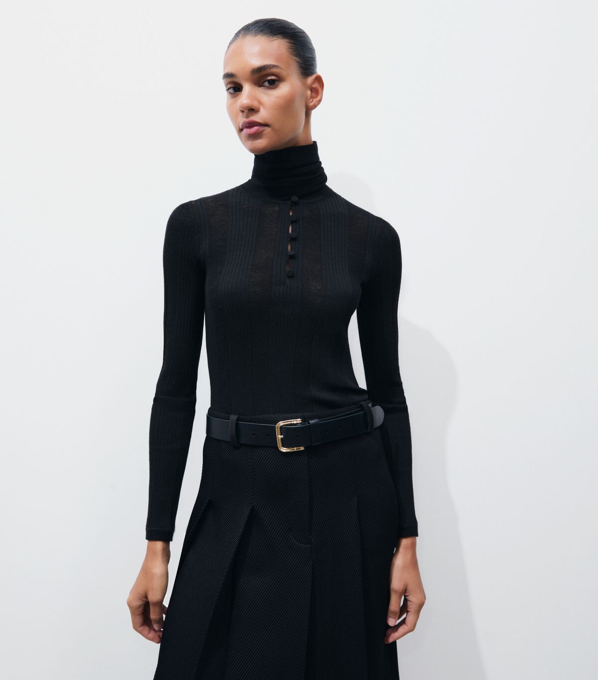Fine Rib Front-Tie Sweater tory burch fine rib front tie sweater
