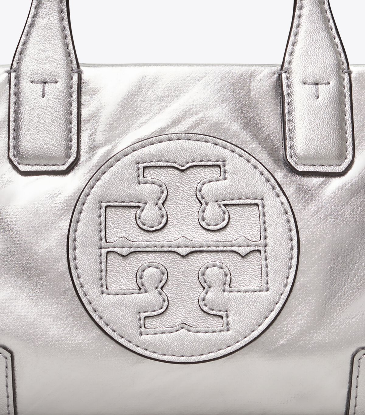 tory burch ella metallic micro tote