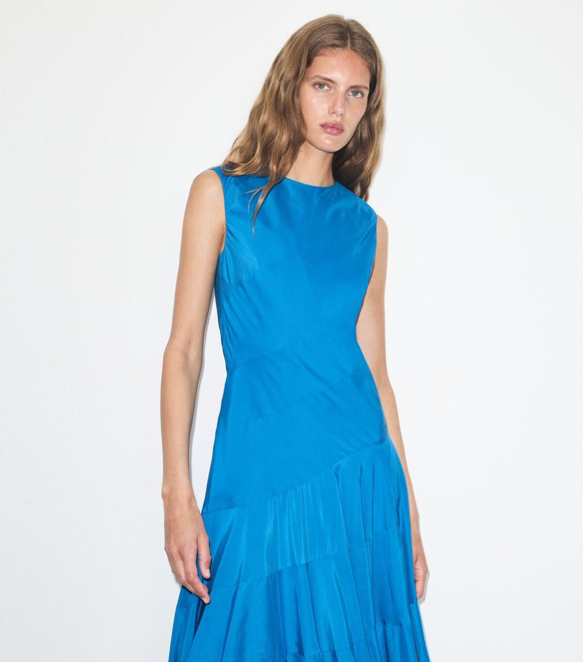 Flared Cotton Silk Dress tory burch flared cotton silk dress
