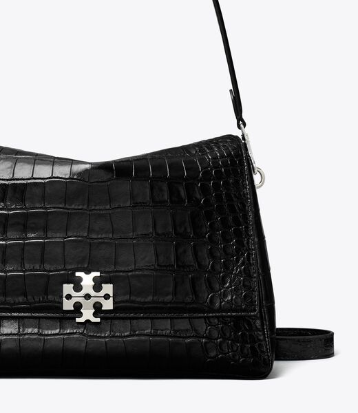 tory burch charlie croc embossed shoulder bag