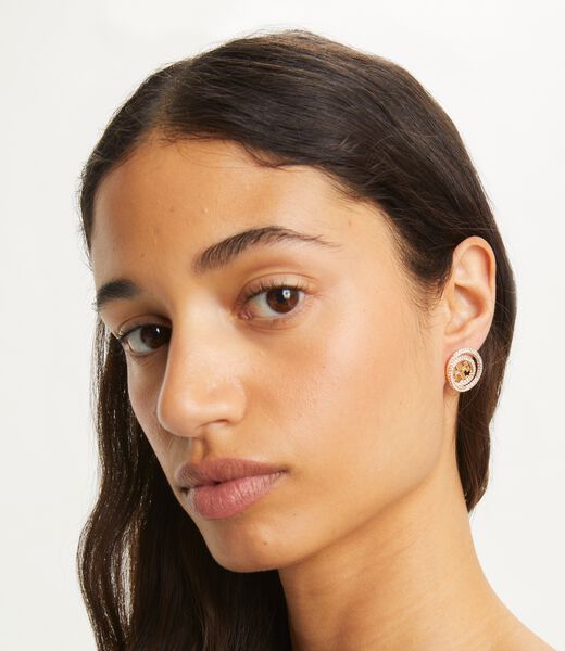 tory burch miller pav   double ring stud