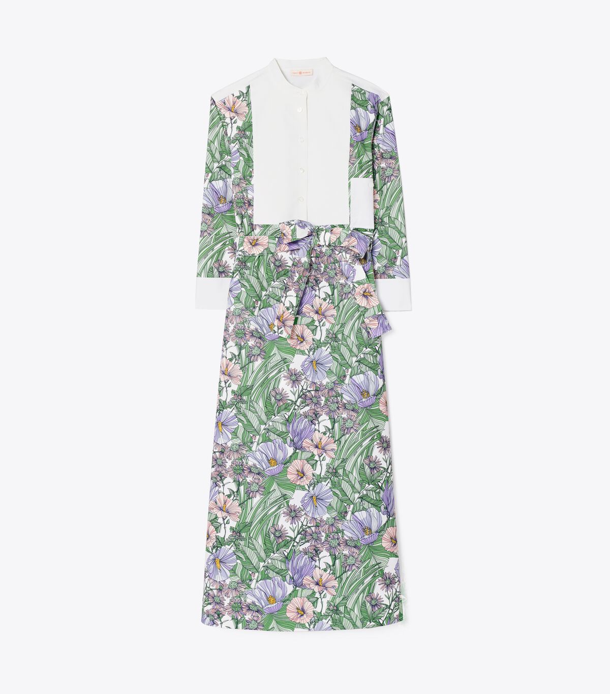 Bib-Front Printed Caftan