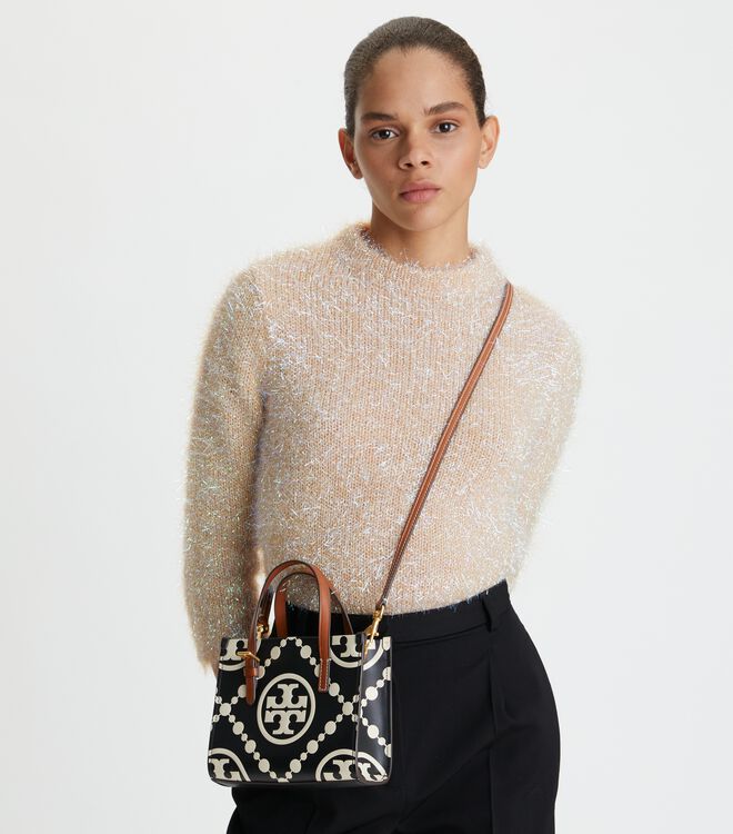 Tory burch t monogram embossed mini tote Clearance