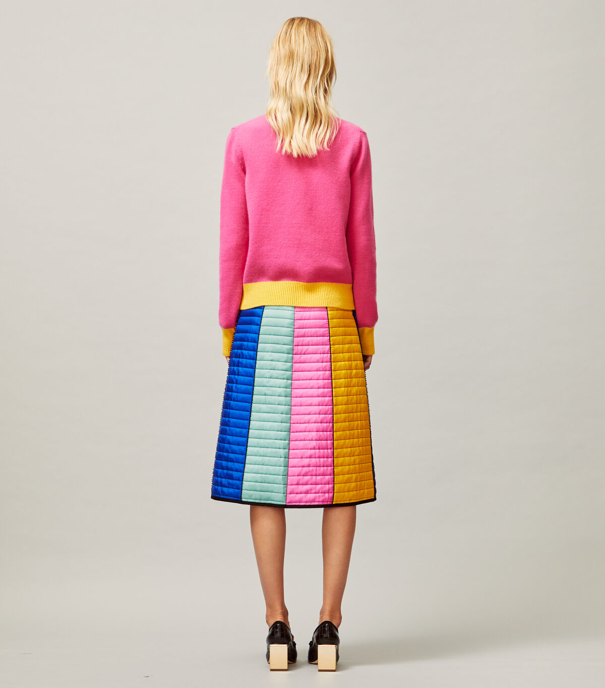 tory burch cashmere color block sweater