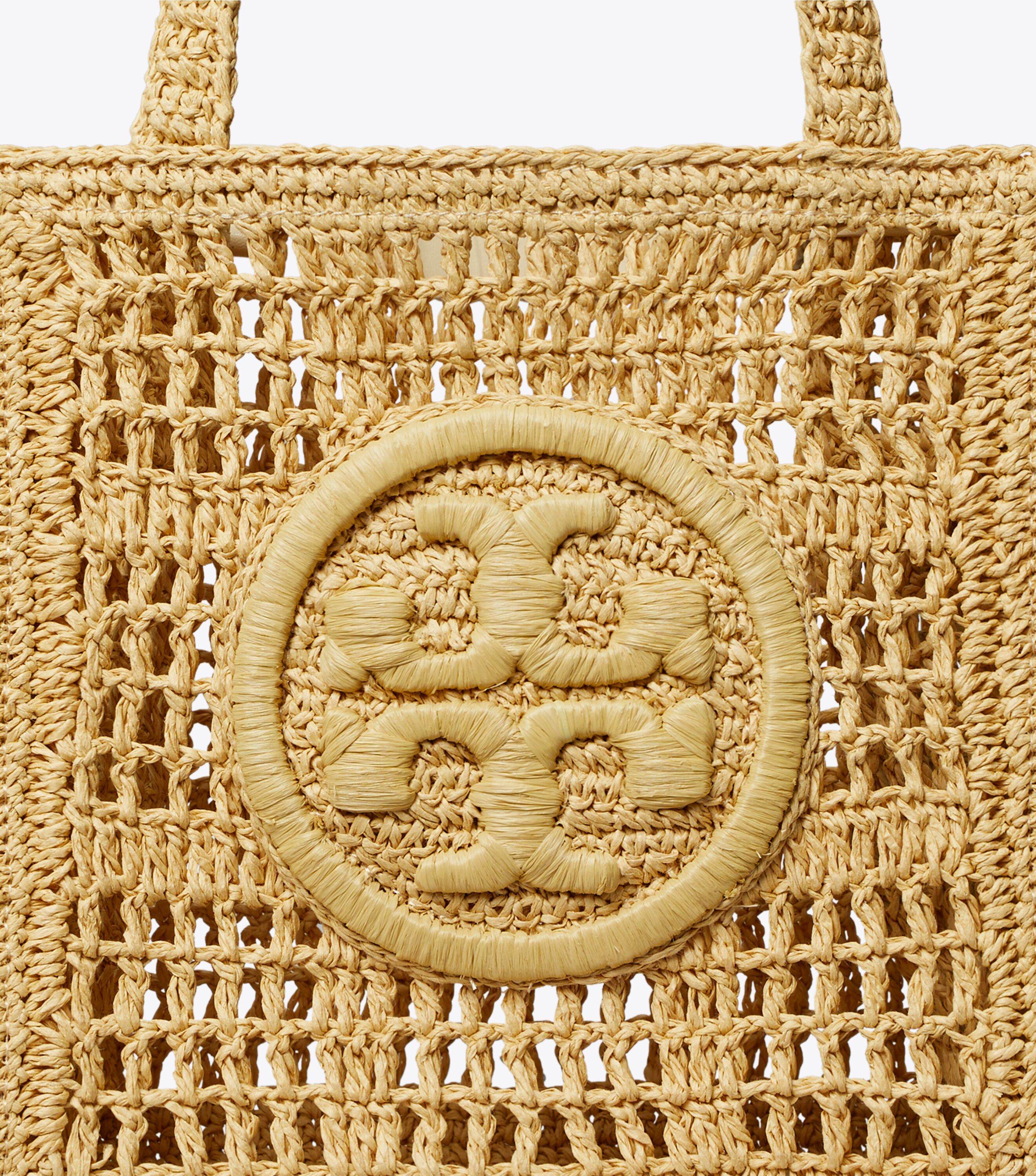 Mini Ella Hand-Crocheted Tote, Natural | Tory Burch KW